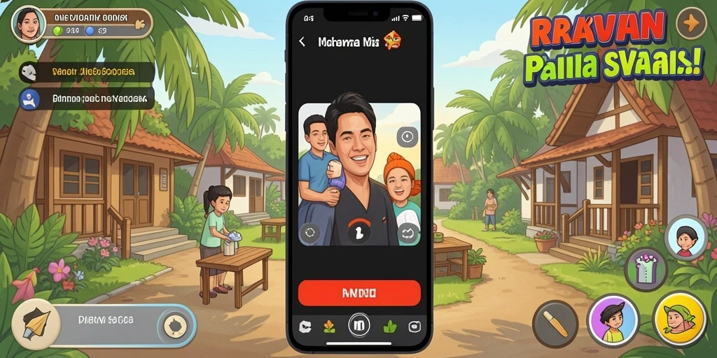 Mode multiplayer yang memungkinkan interaksi dengan teman.